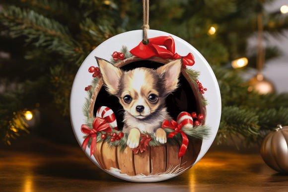 Chihuahua Dog Christmas Ornament