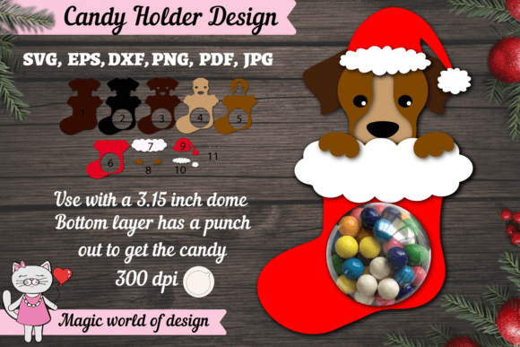 Christmas Sock Candy Dome Svg