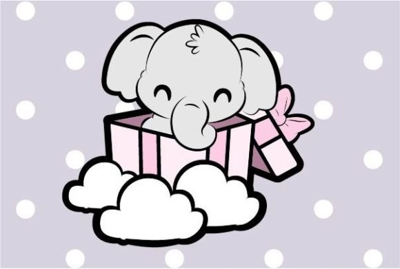 Cute Baby Girl Elephant Present