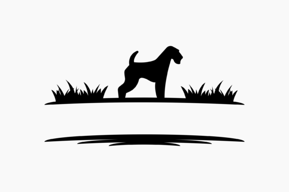 Dog Airedale Terrier Monogram