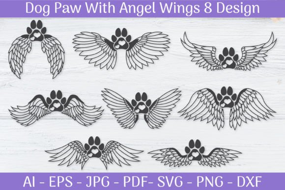 Dog Love with Angel Wings SVG Bundle