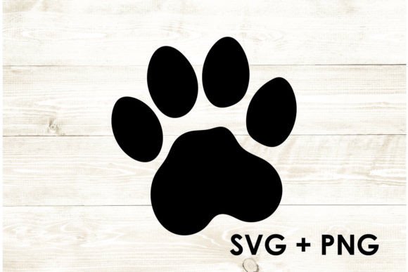 Dog Paw Print Outline Silhouette SVG