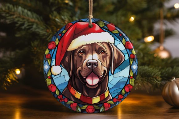 Labrador Santa Dog Ornament