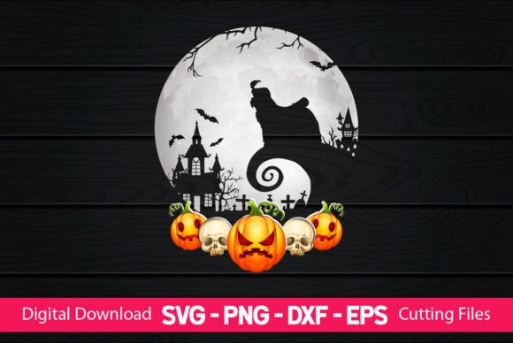 Maltese Dog and Moon Halloween