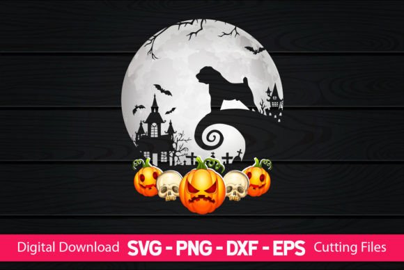 Sarabi Dog and Moon Halloween