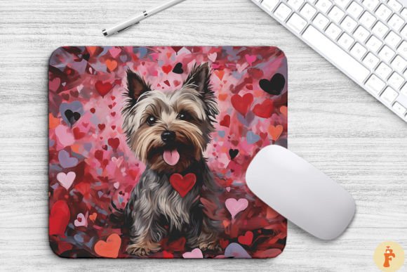 Sweet Yorkshire Terrier Dog in Valentine